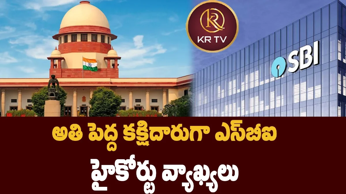 అతి పెద్ద కక్షిదారుగా ఎస్‌బీఐ: హైకోర్టు వ్యాఖ్యలు