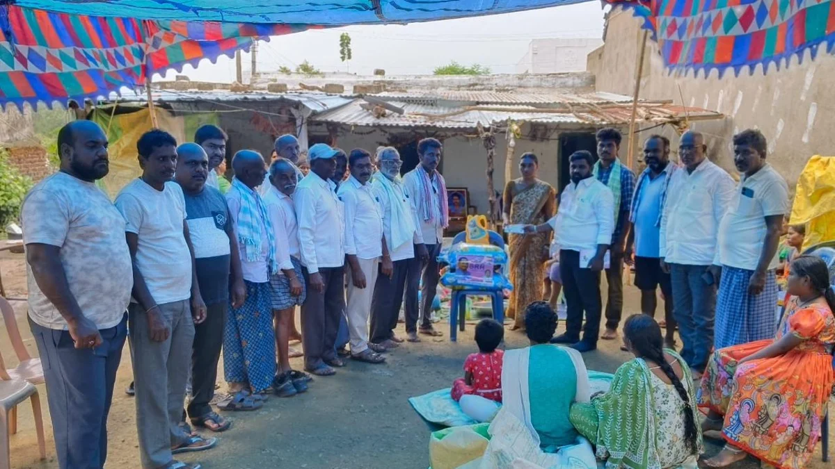అనిల్ కుటుంబానికి అండగా SRR ఫౌండేషన్ చైర్మన్ పరుపాటి శ్రీనివాస్ రెడ్డి