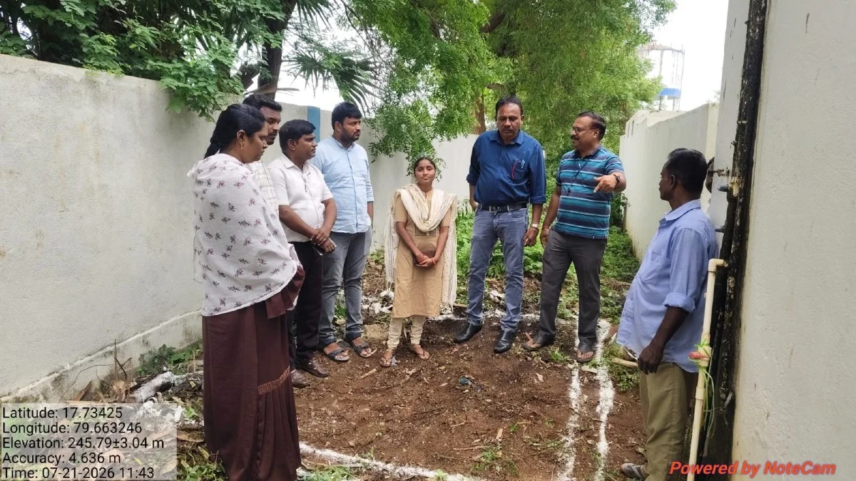 కొత్తూరు గ్రామంలో అభివృద్ధి పనుల పరిశీలన