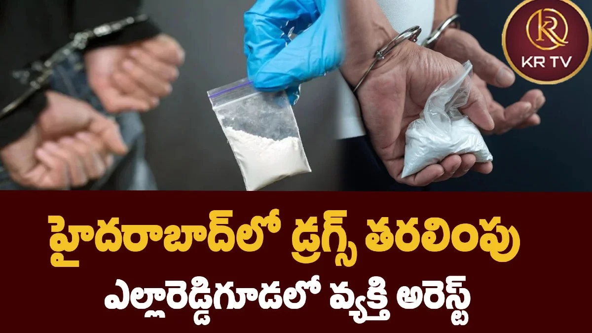 హైదరాబాద్లో డ్రగ్స్ తరలింపు: ఎల్లారెడ్డిగూడలో వ్యక్తి అరెస్ట్