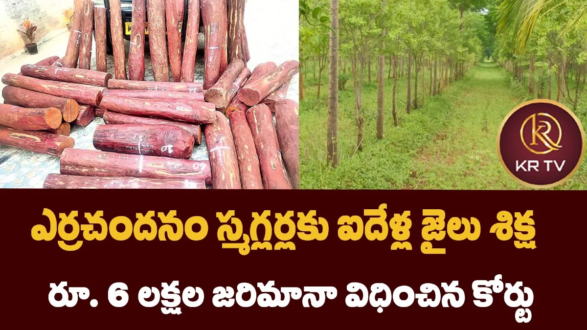 ఎర్రచందనం స్మగ్లర్లకు ఐదేళ్ల జైలు శిక్ష – రూ. 6 లక్షల జరిమానా విధించిన కోర్టు