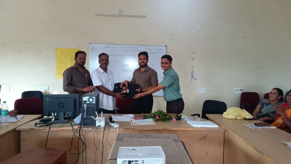 IAS officer visiting National Rural Livelihood Mission (NRLM) training programme
